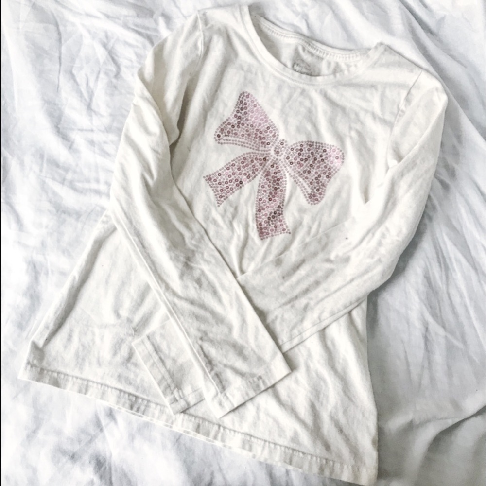 Bow Sequin Shirt for Little Girls
